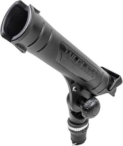 RAILBLAZA Tubo de soporte de caña de kayak con base de montaje en pista MiniPort para carretes de cebo y spinning convencionales