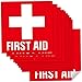 BELATASO First Aid Kit Sign Sticker, 10 First Aid with Cross Symbol Sticker for Car, Office or Business Emergency First Aid Kit. 5 x 5 Inches Vinyl