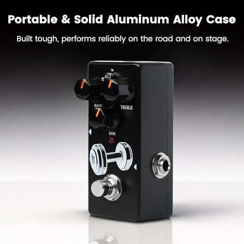 Image of SORAN JBS-01 Booster Mini Pedal for Electric Guitar,Two Selectable Modes, Clean and TS Booster,Sturdy Metal Case,True Bypass,DC 9V