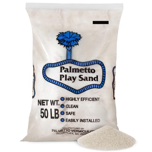 Palmetto Soft-Texture Fine Play Sand for Sensory Bins or Outdoor Tables, 50 lb Bag - Natural,...