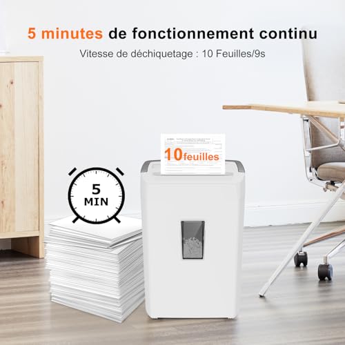 Destructeur de documents Bonsaii C275-B micro-coupe P4 bac 21L - 3