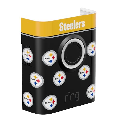 Image of All-New Limited Edition, Official NFL Faceplate for Ring Doorbells - Video Doorbell 3, Video Doorbell 3 Plus, Video Doorbell 4, Battery Doorbell Plus, and Battery Doorbell Pro | Pittsburgh Steelers