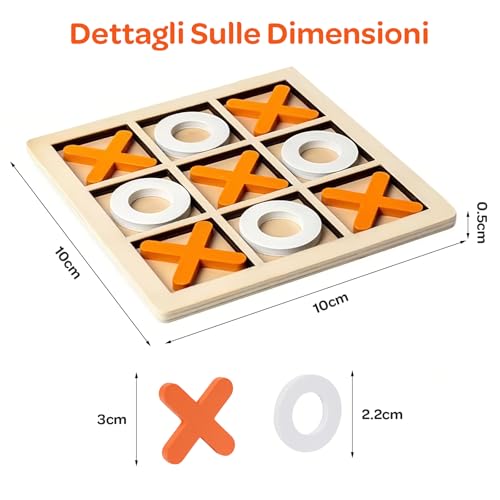 Kindergeburtstags Gadget, 20 Stück Mini-Tic-Tac-Toe-Brett aus Holz für Kinder Spieltisch aus Holz Xo-Partygeschenke für Partygäste Spiele für Familiengeburtstagspartys