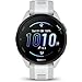 Garmin Forerunner 165 Music Smart Sport Watch, Mist Gray + Whitestone 010-02863-31 Bundle with Deco Essentials 3X Nylon Elastic Bands, 3X Silicone Dust Cover and 2X Screen Protector