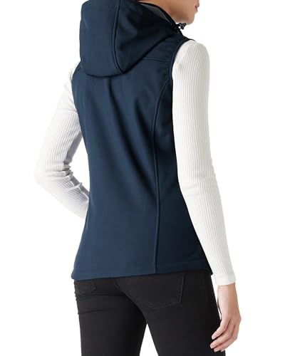 Outdoor Ventures Damen Softshell Westen mit Kapuze Leichte Fleece Gefütterte Ärmellose Jacke Wasserdichte Winddichte Weste Vest mit Zip up-Taschen Juwel Blau M