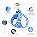 AIITLE No-Pull Pet Harness with a Leash, Plaid Comfort Padded Vest, Step in Dog Harness, Reflective Bands, Soft Breathable Pet Supplies, for Small and Medium Dogs and Cats Blue S