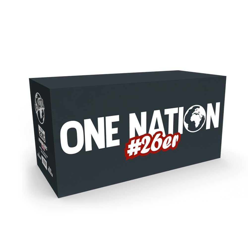 ONE NATION Lot de 26 charbons de noix de coco de qualité supérieure - Chicha en 100 % coquilles de coco - Durée de combustion max. 120 minutes - Chaleur forte - Sans goût propre ni additifs chimiques