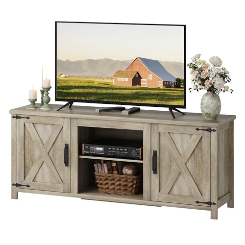 WLIVE Farmhouse TV Stand for TVs Up to...