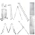 Extension Ladder, LUISLADDERS Folding Ladder 15.5 FT Multi-Purpose Aluminium Extension 7 in 1 Step Heavy Duty Combination ANSI Standard