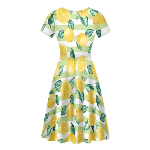 Image of Biyejit Women's Summer Casual Short Sleeve T-Shirt Swing Dress Crew Neck Plus Size S-4XL