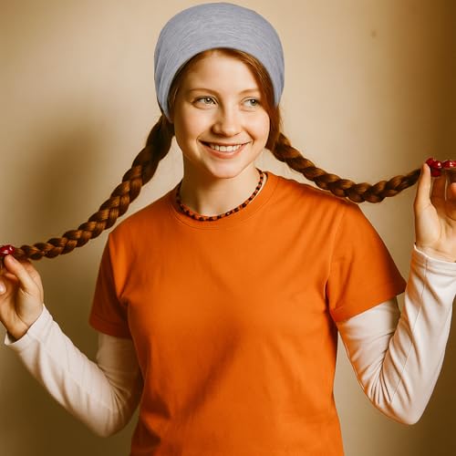 4PCS Triangle Head Scarf, Boho Elastic Headbands for Women Non Slip Solid Triangle Headband Scarf Fashion Bandanas Covering Wrap Accessories (4 Colors)4