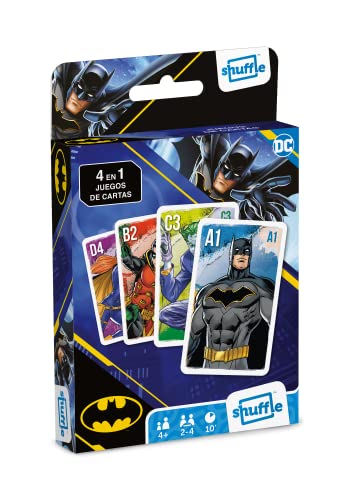 Shuffle Batman-Spiel für Kinder – 4-in-1 Snap, Paare, glückliche Familien und Action-Spiel, tolles Geschenk für Kinder ab 4 Jahren
