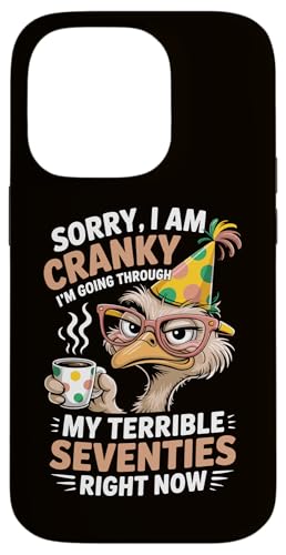 Lo siento, estoy de mal humor, estoy pasando por mis terribles setenta Carcasa para iPhone 14 Pro