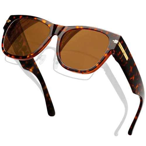 Image of KANASTAL Over Glasses Sunglasses Square Fit Over Polarized Sunglasses UV400