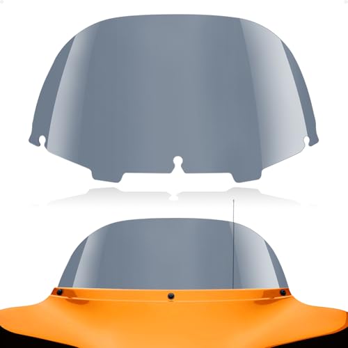 Image of PBYMT 10 inch Windshield Windscreen 96-13 Compatible for Harley Davidson Touring Street Glide Electra Glide FLHT FLHTCU Ultra Classic Glide FLHX FLHTK Tri Glide 1996-2013, Tint