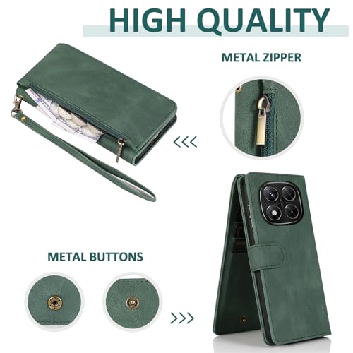 Coque Redmi Note 14 Pro Asuwish XKLLPT UK couleur vert élégant - 3