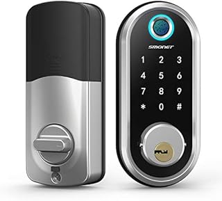 Smart Deadbolt, SMONET Fingerprint Electronic Deadbolt Door Lock with Keypad-Bluetooth Keyless Entry Keypad Smart Deadbolt App Control, Ekeys Sharing, App Monitoring Auto Lock for Homes and Hotel