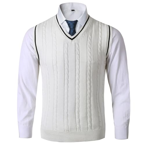 Men's Knitwear Vest Sleeveless Casual V Neck Slim Fit Pullover Cashmere Wool Classic Waistcoat Cardigans4