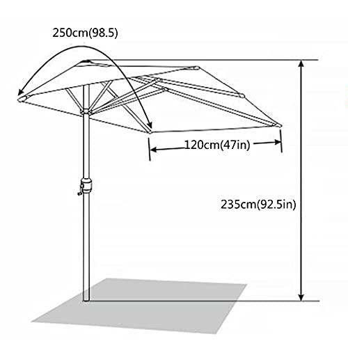 XJBTBA Sombrilla Multiusos para jardín de 250 cm con base de agua 5