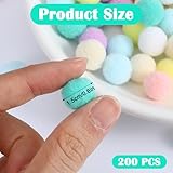 Tyqour 200 Stück Bunte Pompons zum Basteln Pastell 15mm Pompoms Bommeln zum Basteln,Filzkugeln Klein Mini Pompons Bunt Pom Poms für Weihnachten Ostern Kinder DIY Kreativen Handwerk Dekorationen