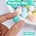 Tyqour 200 Stück Bunte Pompons zum Basteln Pastell 15mm Pompoms Bommeln zum Basteln,Filzkugeln Klein Mini Pompons Bunt Pom Poms für Weihnachten Ostern Kinder DIY Kreativen Handwerk Dekorationen
