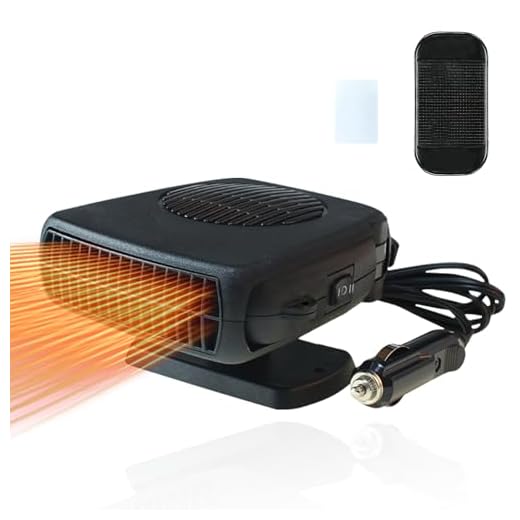 VicBou Calefactor Coche, Calefactor Coche Mechero Portátil, Portátil Calefactor 12v 150W, Descongeladores de Encendedores Enchufables Antiniebla, Calefacción y Ventilador de Refrigeración 2 en 1