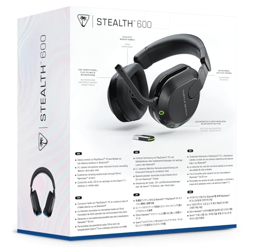 undefined 【APEX ALGSスポンサード】TURTLE BEACH ゲーミングヘッドセット Stealth 600 Gen3 PS マルチプラットフォーム ブラック ワイヤレス 2.4GHz/Bluetooth 軽量 320g Tempest3D対応 ヘッドホン PS5 PS4 PC 携帯ゲーム モバイル 80時間持続 50mm ノイズキャンセリング マイク ミュート【メーカー保証2年】 の商品画像 41