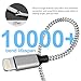 HOVAMP MFi Certified 6Pack[3/3/6/6/6/10ft] Nylon Braided iPhone Charger Lightning Cable Fast Charging&Syncing Long Cord Compatible iPhone 11Pro Max/11Pro/11/XS/Max/XR/X/8/8P/7 and More-Silver&White