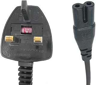 DabbersIT UK Fig 8 Power Lead Extra long cable C7 2m / 3m / 5m available (2m, Black)