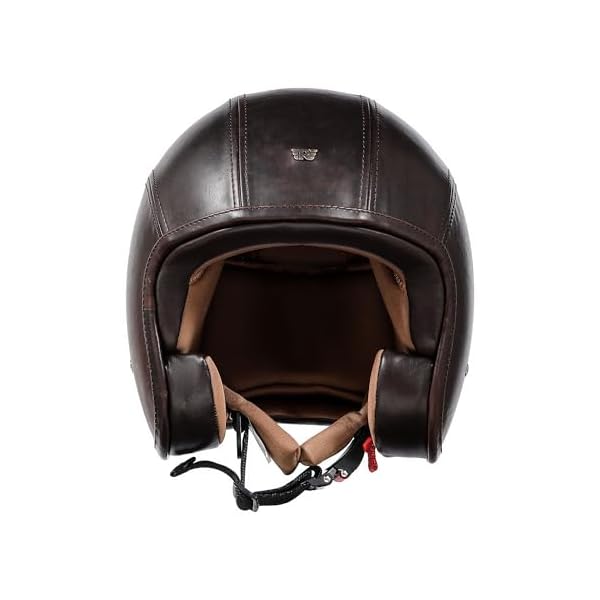 Royal-Enfield-Granado-Neo-Helmet-ISI-and-DOT-Certified-Leather-Outer-Shell-High-Impact-Grade-Thermoplastic-Impact-Protection-Vented-EPS-Dark-Brown-L Royal Enfield Granado Neo Helmet | ISI and DOT Certified Leather | Outer Shell: High Impact Grade Thermoplastic | Impact Protection: Vented EPS Dark Brown | L