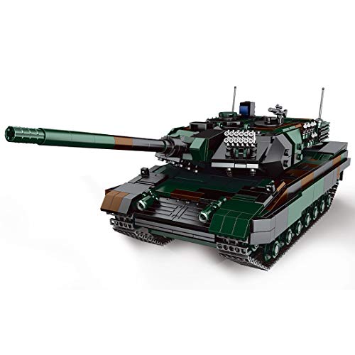MCHE Panzer Leopard 2A6 Modell Bausatz, 1346 Teile Technik Panzer Militärpanzer Klemmbausteine Bauset, Kompatibel mit… – Bild 3