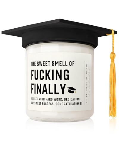 Shqiueos Funny Graduation Gift for Her Him, Graduation Candle for Women Men Lavender Scented 7oz, 2026 Graduations Gifts for Masters Degree, College, High School, PhD Grad Gift for Nurse Law School