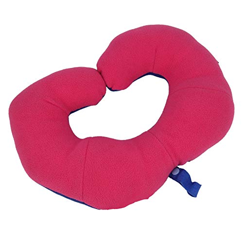 Preisvergleich Produktbild Junlucki Konturkissen, atmungsaktives U-förmiges Reisekissen-Nackenkissen, bequemes Nackenstützkissen (Königsblau + Rot) für Schulterhals(Royal Blue + red)