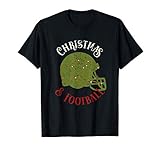 Christmas & Football Helm Weihnachtsbaum Lichterkette Sport T-Shirt