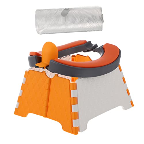 Sosoport 1Set Folding Toilet Portable Travel Potty for for Home Car and Outdoor Use Includes Cleaning Bags