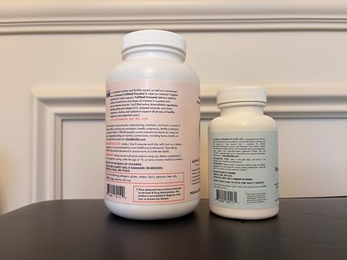 Image of FullWell Women's Prenatal Essentials - Women's Prenatal Multivitamin & Fish Oil - Supports Maternal Health & Fetal Development - Omega 3, DHA, Folate & Choline- 30 Servings