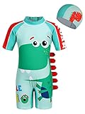 Este traje de baño de dibujos animados es adecuado para niños de 1 a 5 años, 4 tamaños para niños de 2 años, 3 años, 4 años, 5 años. Lavado a mano o a máquina.