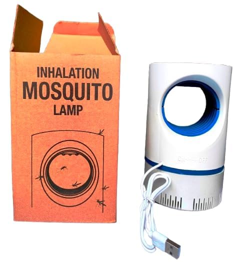 Inhalation Mosquito Lamp, USB Powered, White and Blue, Insect Trap-image-37