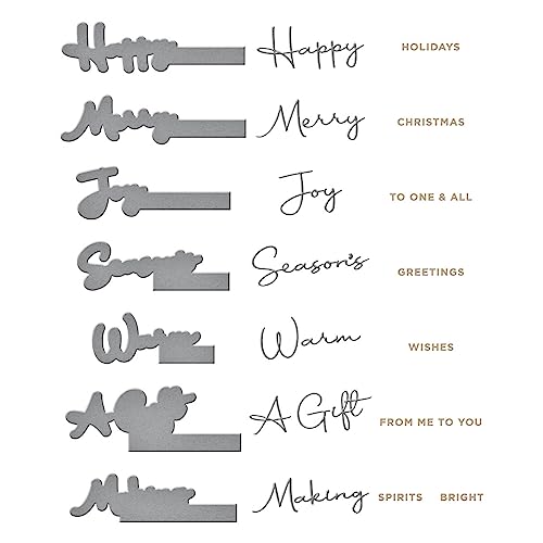 Spellbinders Christmas Die & Glimmer Sentiments Hot Foil Plate & Die Set from the Classic Christmas Collection - Image 4