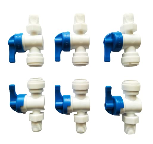Image of STAR ENTERPRISES,* / /* RO 3 /8 Size Plastic Inlet Ball Valve for Pipe Tubing RO Water Purifier, On /Off Tee Cock (6)
