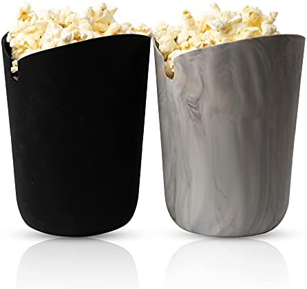 Silicone Microwave Popcorn Popper | Popcorn Buckets Reusable | Microwave Popcorn Maker | Popcorn Bowl Set | Popcorn Bowls for Family | Silicone Popcorn Popper | Healthy Popcorn | Movie Night Popcorn Containers
