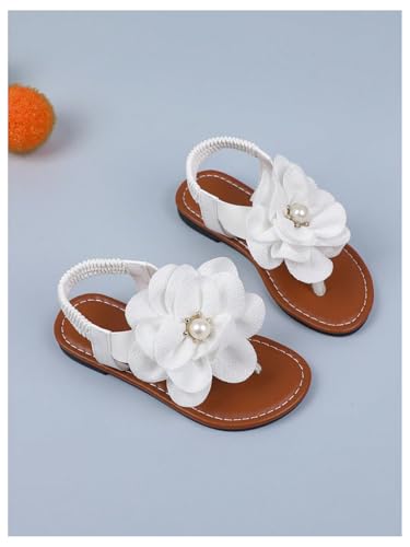 Image of GORGLITTER Girl's Flower Sandals Strappy Cute Open Toe Dress Sandals