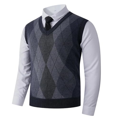 Chaleco grueso con cuello en V confeccionado para el invierno masculino
