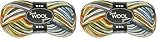 Laine pour chaussettes, L: 200 m, multicolore, 50gr (Lot de 2)