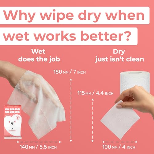 Image of Feminine Wipes for Women - Flushable pH Balanced Wipes, 99% Water & Aloe - Unscented, Gentle Intimate & Period Care with Odor Protection - Daily Hygiene & Travel Essentials - 24 Pack, 144 Wipes