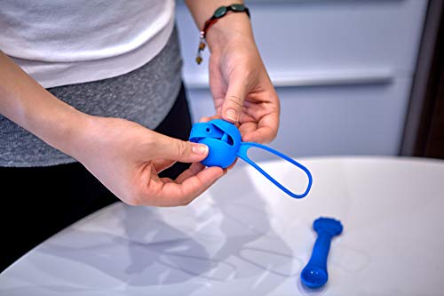 Prendedor De Chupeta E Talher Multiuso Hipopótamo, Marcus E Marcus, Azul, Pequeno