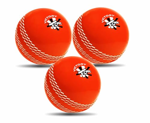 Image of Victory T-20 Synthetic Cricket Ball for Tournament and Street Match - Wind Ball (Orange)