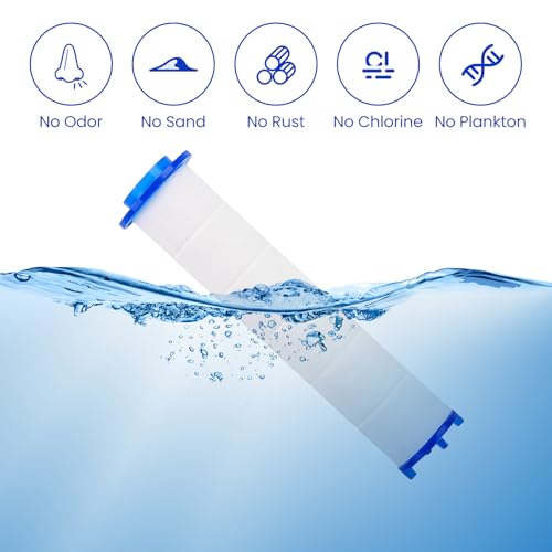 XIATIAN Baumwolle Filter für Duschkopf, 8 Stück Filter Duschkopf Sediment Kartusche Gefiltert, 9,5 x 2 cm Saubere Wasserkernkern Baumwollkern, für Regenduschkopf, Regenduschkopf