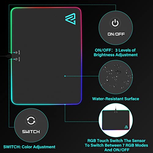 Gaming Mouse Pad Micro Texture Surface Anti-Slip Rubber Base Waterproof Mouse Pad Laptop Gaming 13.77X 10.03 X 0.19Inch #TOP2