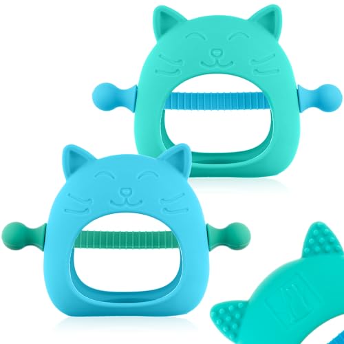 Image of Starx Toys Silicone Teething Mittens – 2 Pack No-Drop BPA-Free Teethers for Babies 3-6 Months | Gentle Relief for Teething Discomfort | Essential Baby Must-Haves (0-6 Months)